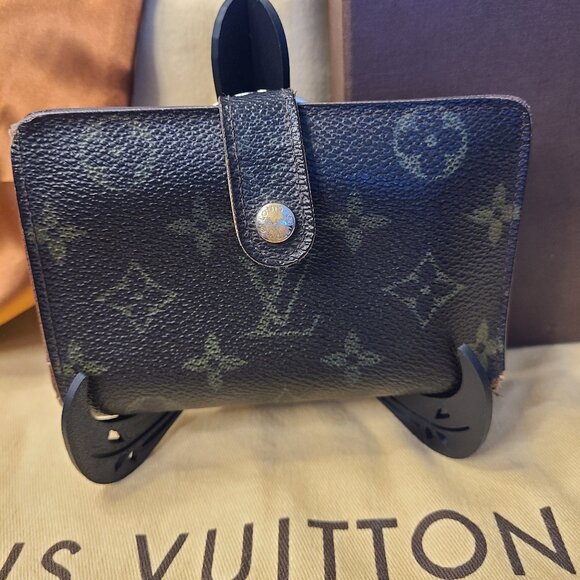Louis Vuitton Monogram Portefeuille Viennois Kiss Lock Purse Wallet GUC 2009 - Picture 1 of 11